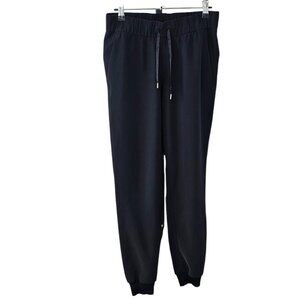 Lululemon Womens On The Fly Jogger, Woven, Mid Rise, Black, Tie Waist, Size 4